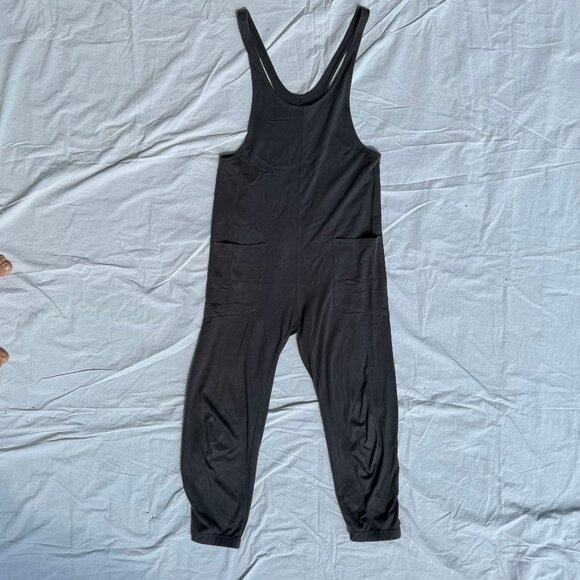 For Days Wear Wrecklessly Organic Cotton Relaxing Romper Sz Sm Charcoal - Picture 3 of 5